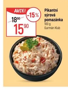Pikantní sýrová pomazánka