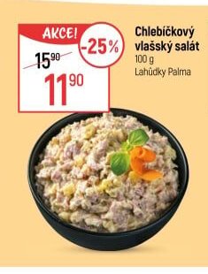 Chlebíčkový vlašský salát