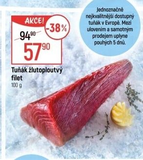 Tuňák žlutoploutvý filet