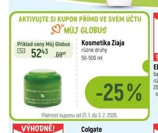 Kosmetika Ziaja různé druhy