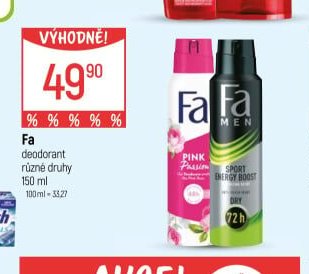 Fa deodorant různé druhy