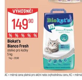 Biokat's Bianco Fresh stelivo pro kočky
