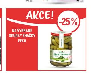 Okurky značky Efko