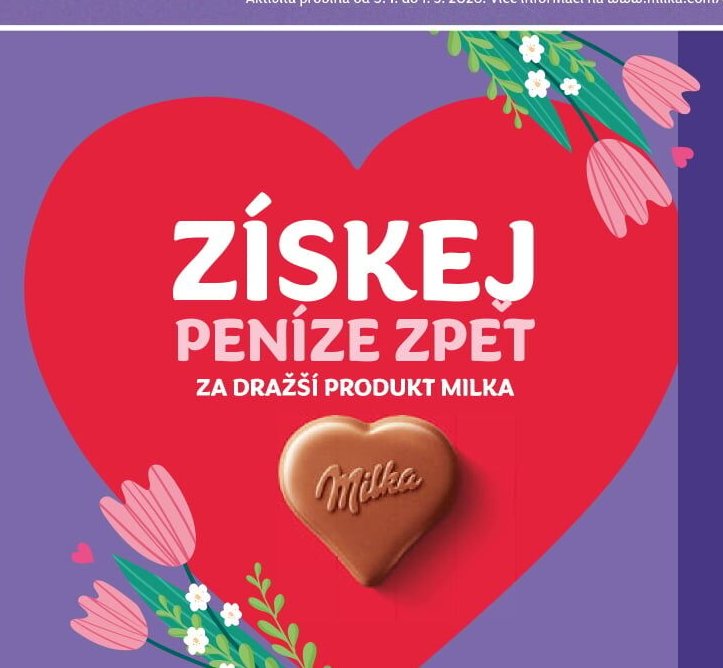 Milka čokoládové srdce