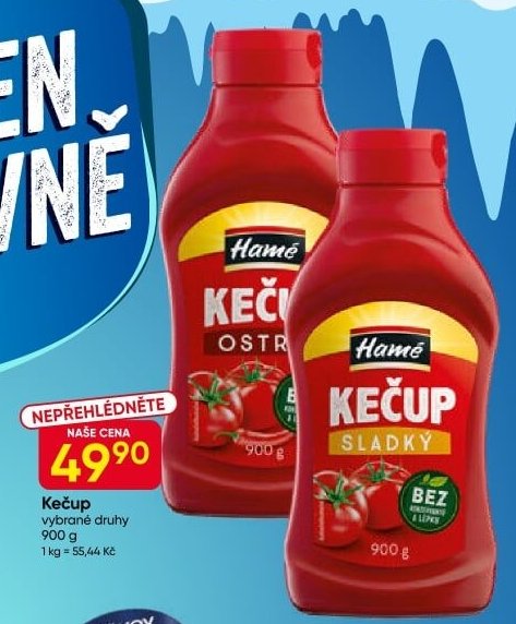 Kečup vybrané druhy