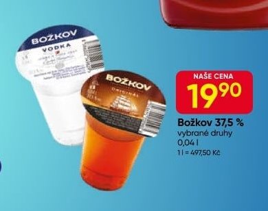 Božkov vybrané druhy