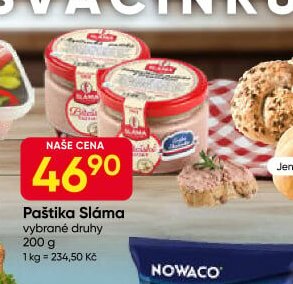 Paštika Sláma vybrané druhy