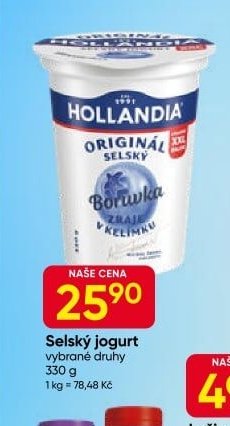 Hollandia Selský jogurt