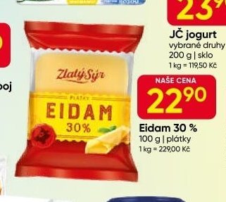 Zlatý sýr Eidam 30 %