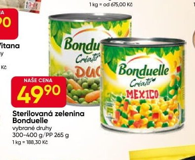 Sterilovaná zelenina Bonduelle