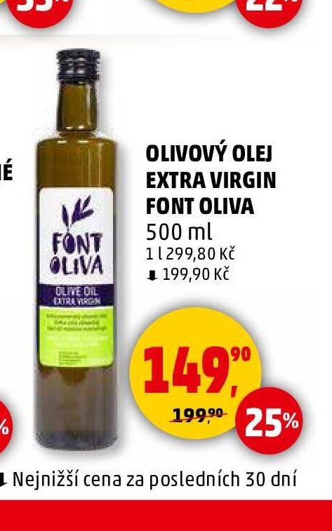 OLIVOVÝ OLEJ EXTRA VIRGIN FONT OLIVA