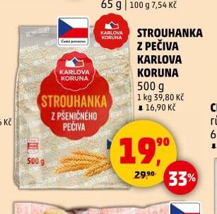 STROUHANKA Z PEČIVA KARLOVA KORUNA