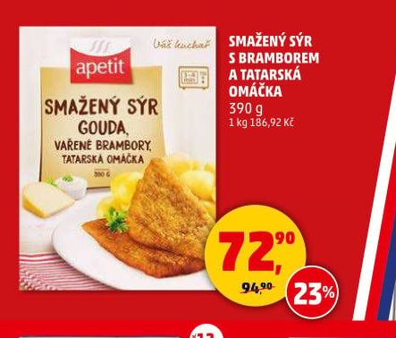 SMAŽENÝ SÝR S BRAMBOREM A TATARSKÁ OMÁČKA