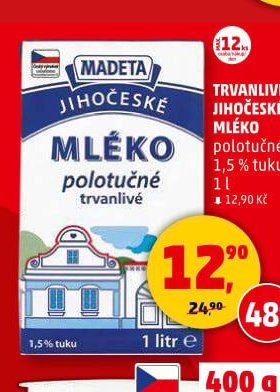 TRVANLIVÉ JIHOČESKÉ MLÉKO polotučné
