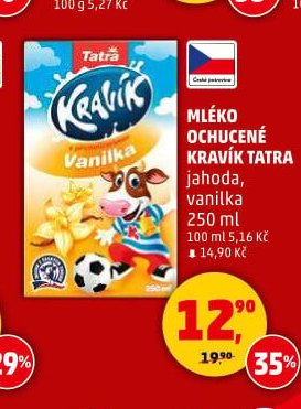 MLÉKO OCHUCENÉ KRAVÍK TATRA