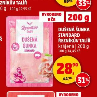 Dušená šunka standard Řezníkův talíř
