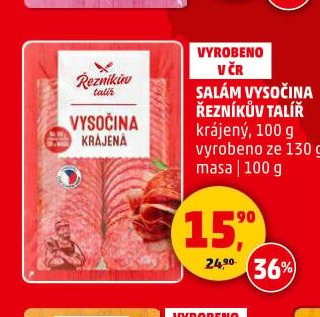 Salám Vysočina Řezníkův talíř