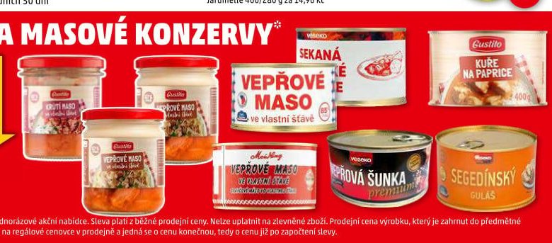 MASOVÉ KONZERVY (GUSTITO, VESEKO)
