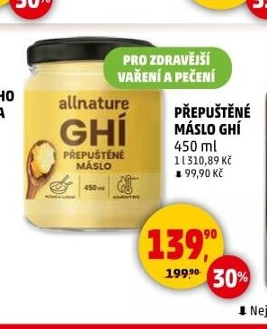 PŘEPUŠTĚNÉ MÁSLO GHÍ