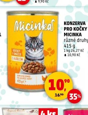 Konzerva pro kočky Micinka 415 g