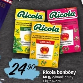 Bylinné bonbony Ricola