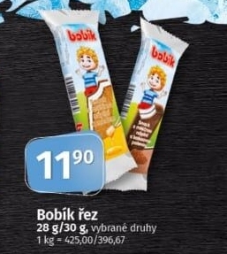 Dezert mléčný snack Bobík
