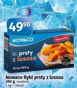 Rybí prsty z lososa předsmažené mražené Nowaco