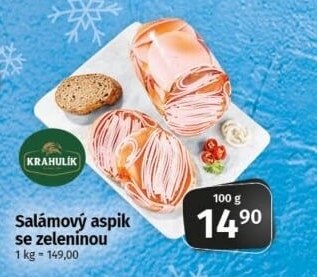 Salámový aspik se zeleninou Krahulík