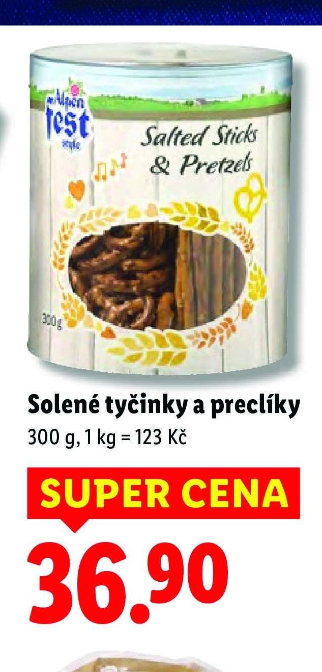 Alpenfest Solené tyčinky a preclíky 300 g
