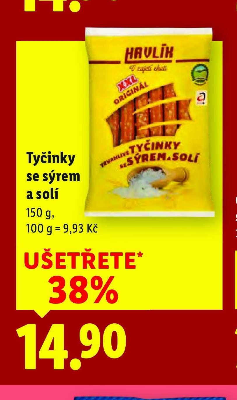 Tyčinky se sýrem a solí - Lidl akcniletaky.com