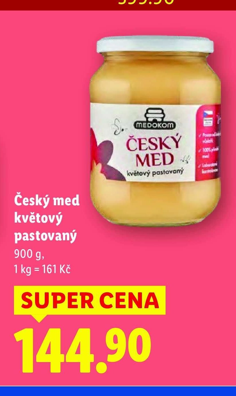 Český med květový pastovaný 900 g