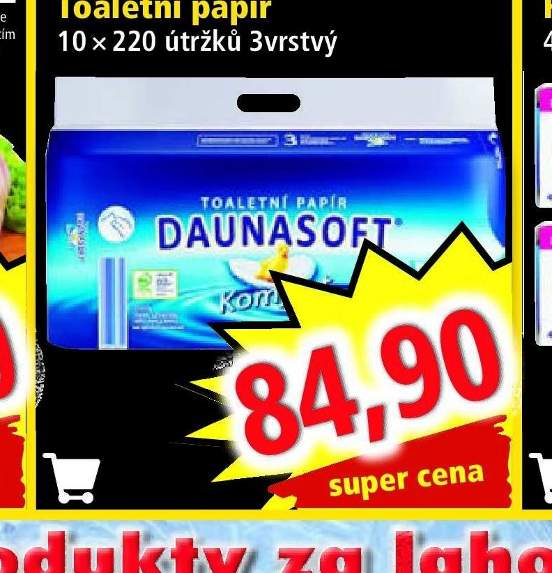 Daunasoft Toaletní papír 10 × 220 útržků