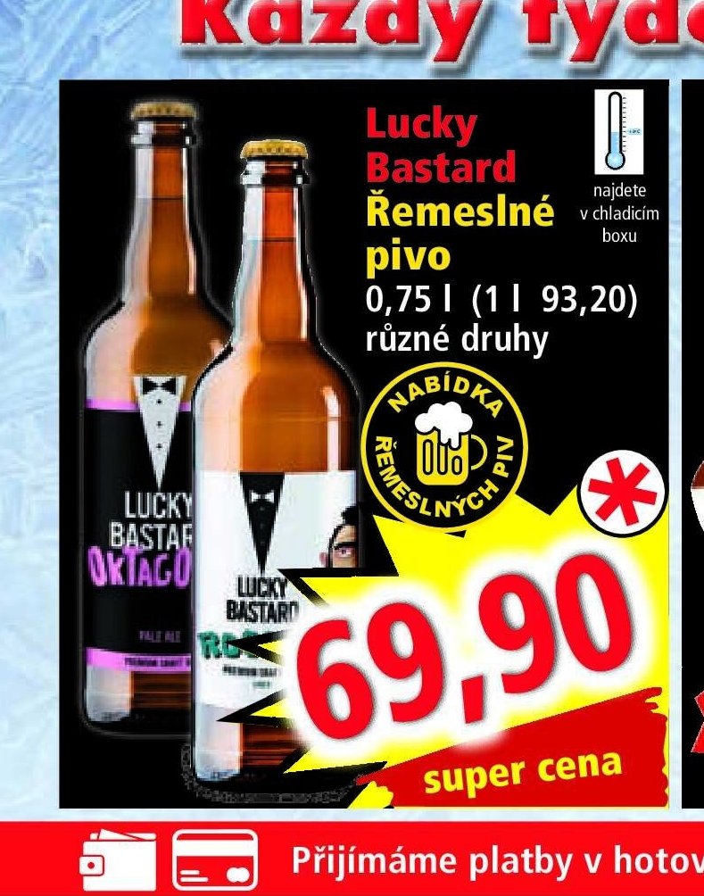 Lucky Bastard Řemeslné pivo 0,75 l