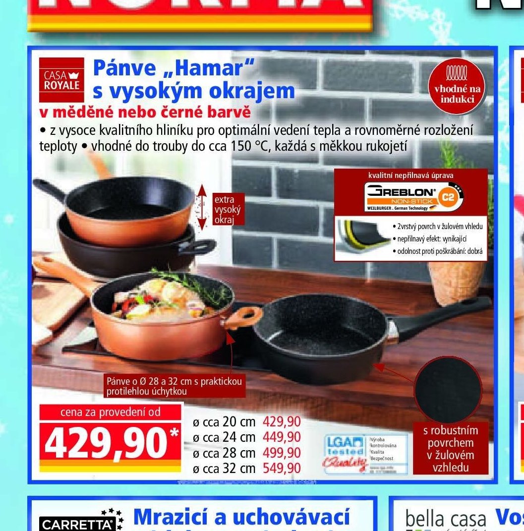 Pánve „Hamar“ s vysokým okrajem