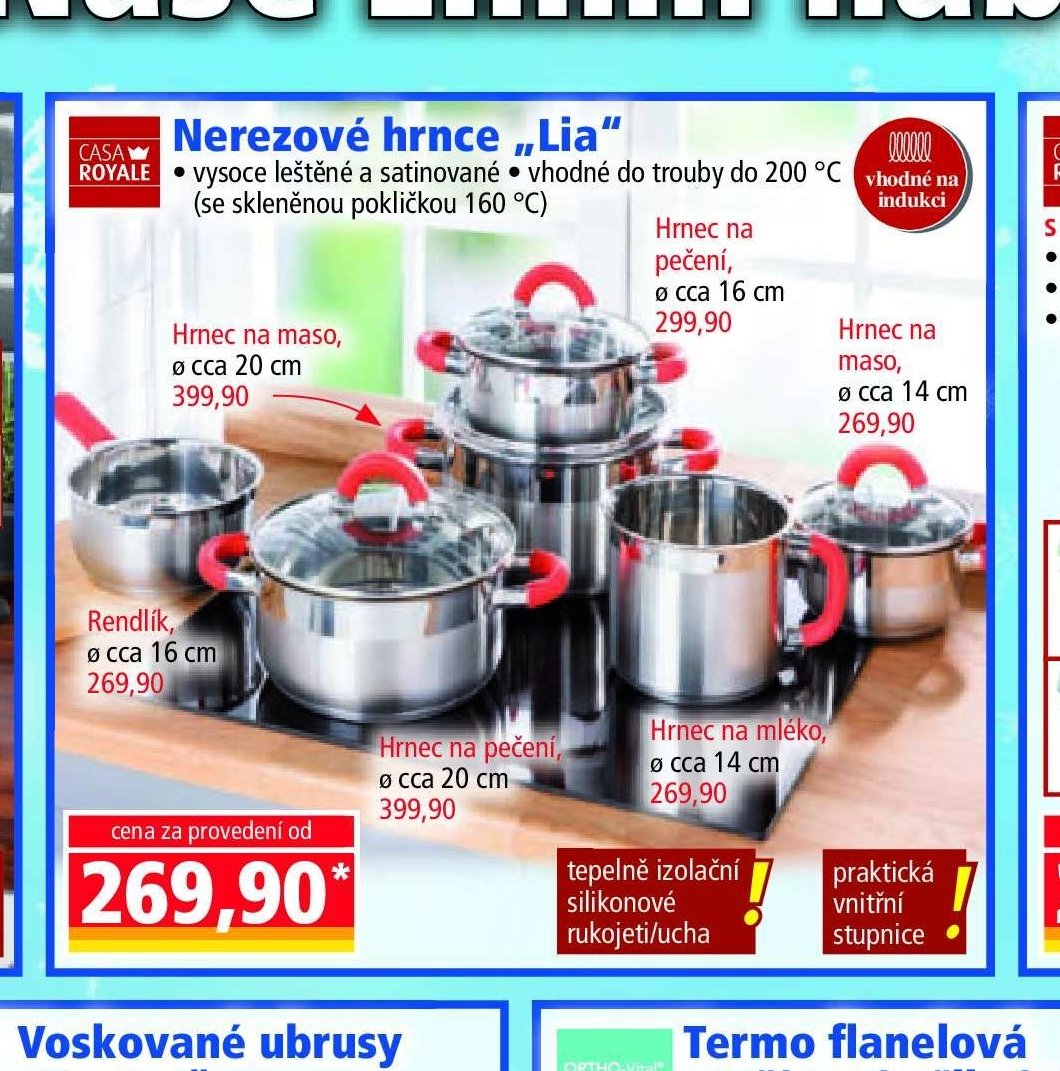 Nerezové hrnce „Lia“