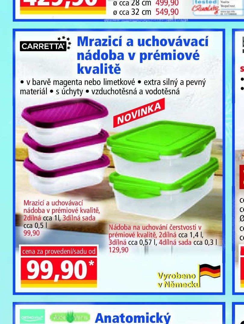 Mrazicí a uchovávací nádoba v prémiové kvalitě