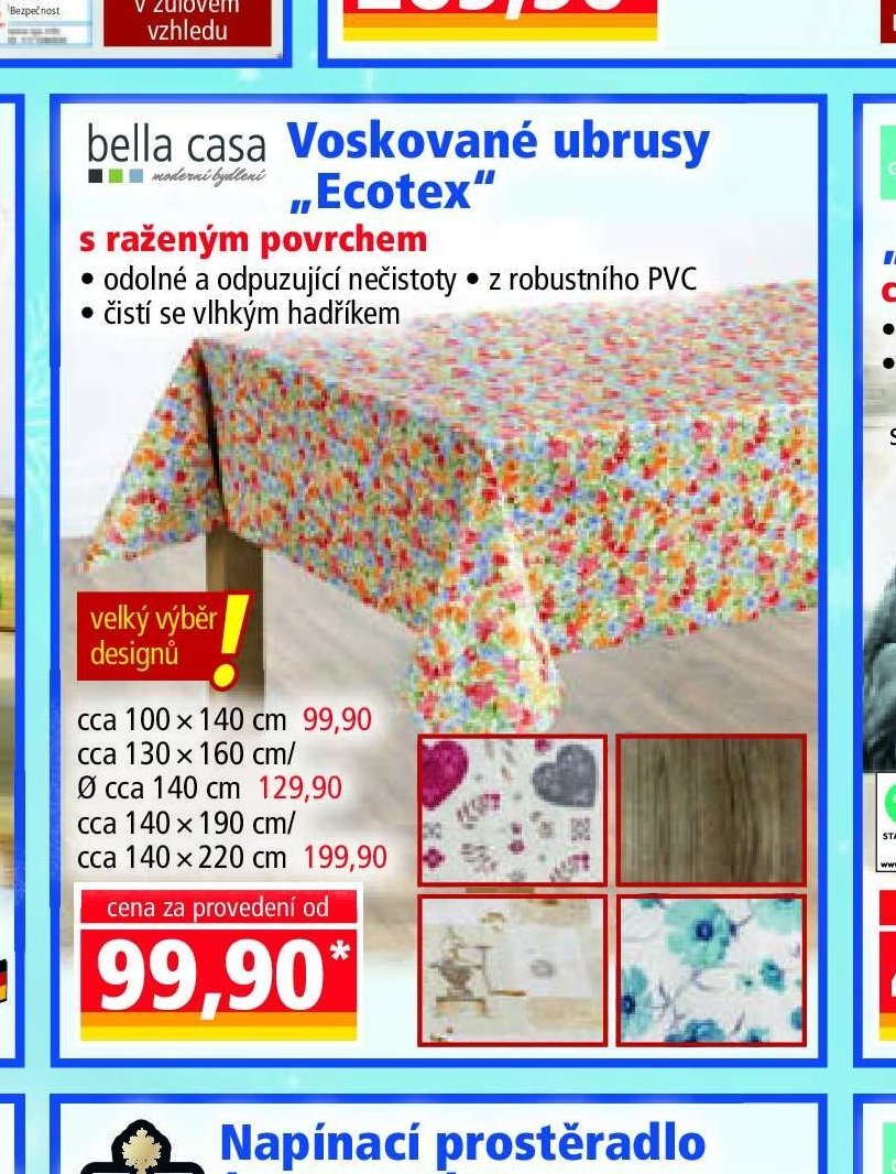 Voskované ubrusy „Ecotex“