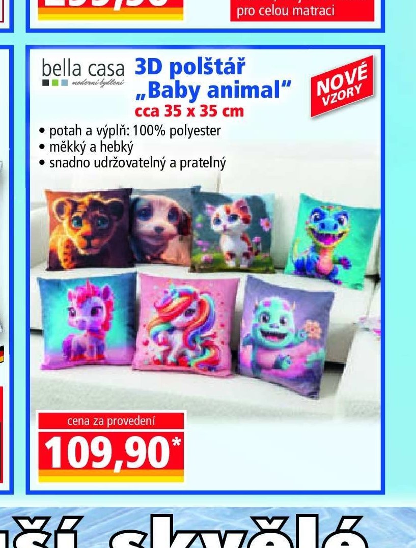 3D polštář „Baby animal“