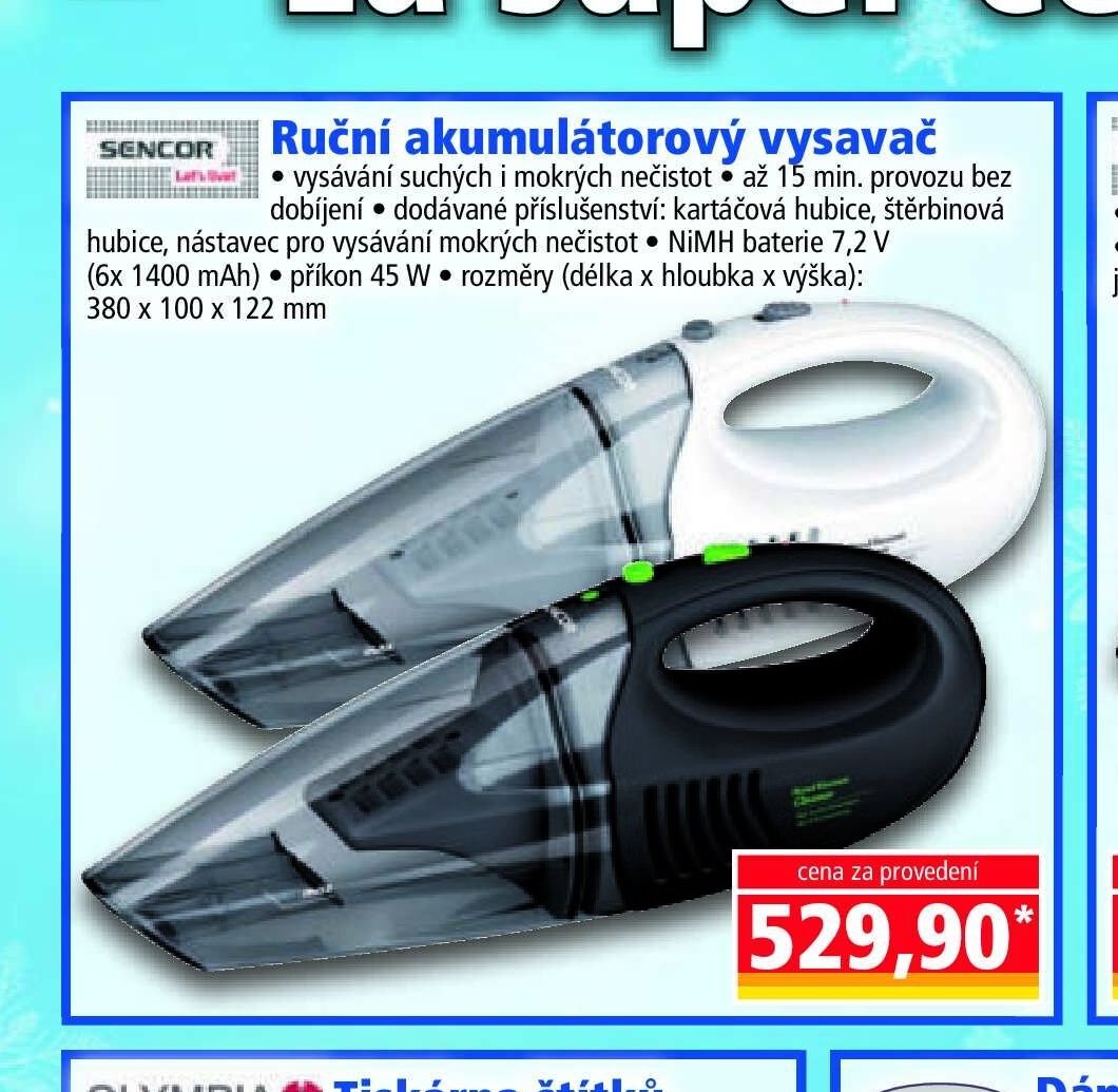 Ruční akumulátorový vysavač SENCOR - Norma akcniletaky.com