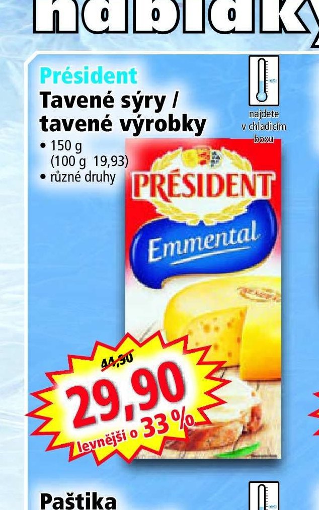 President Tavené sýry / tavené výrobky - Norma akcniletaky.com