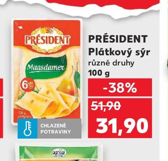 PRÉSIDENT Plátkový sýr