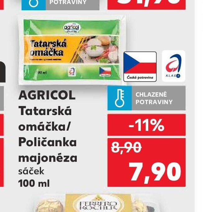 AGRICOL Tatarská omáčka / Poličanka majonéza