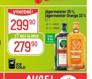 Jägermeister 35%, Jägermeister Orange 33%