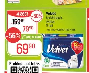 Velvet toaletní papír