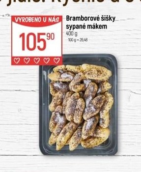 Bramborové šišky sypané mákem