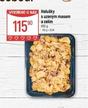 Halušky s uzeným masem a zelím
