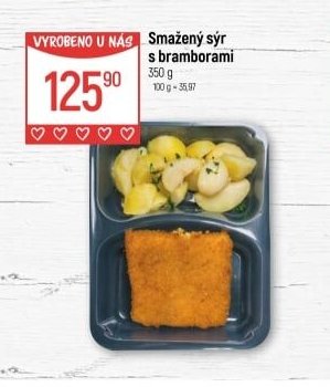 Smažený sýr s bramborami