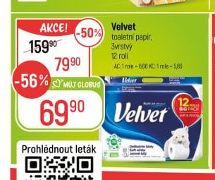 Velvet toaletní papír