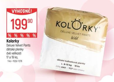 Kolorky Deluxe Velvet Pants dětské plenky