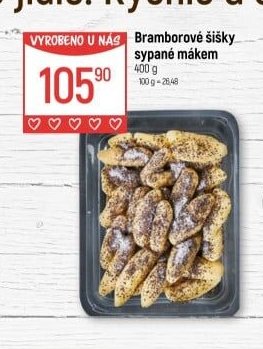 Bramborové šišky sypané mákem